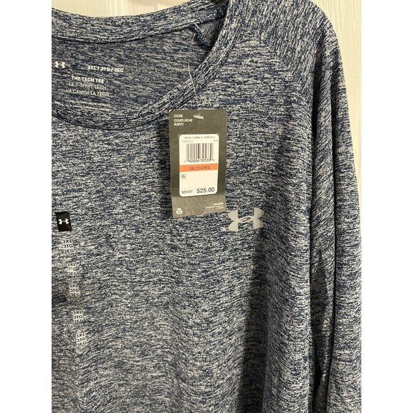 Under Armour Tech T-Shirt Blue/Steel Size 3XL New With Tags - Picture 2 of 6